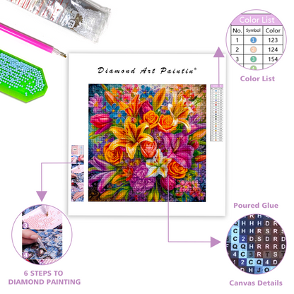 Floral - Peinture Au Diamant