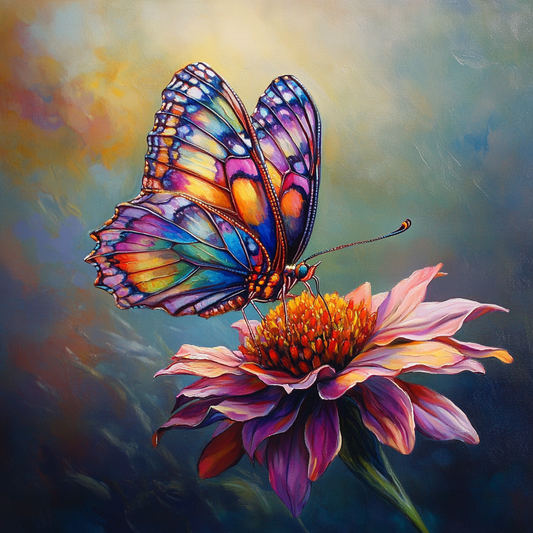 Papillon Vibrant - Peinture Au Diamant