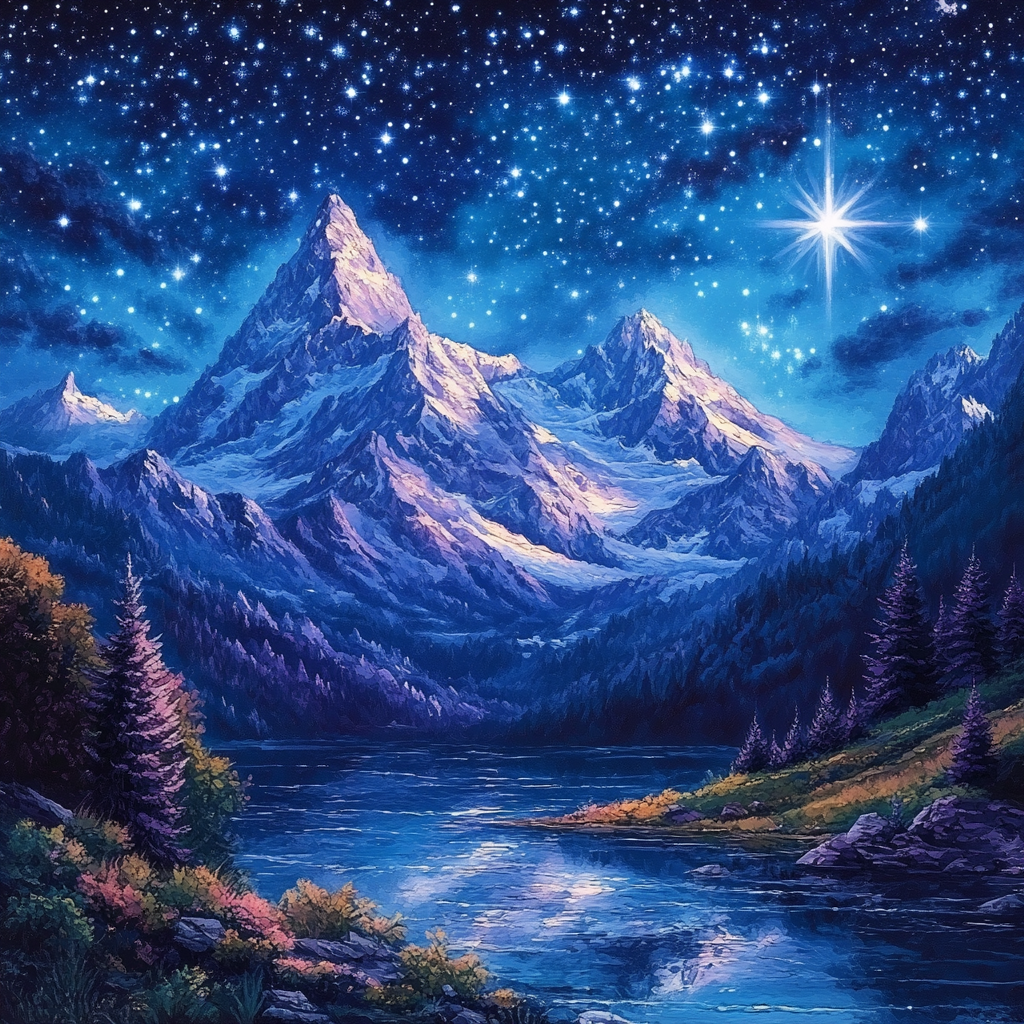 ChaîNe De Montagnes - Peinture Au Diamant