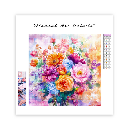 Fleurs ColoréEs - Peinture Au Diamant