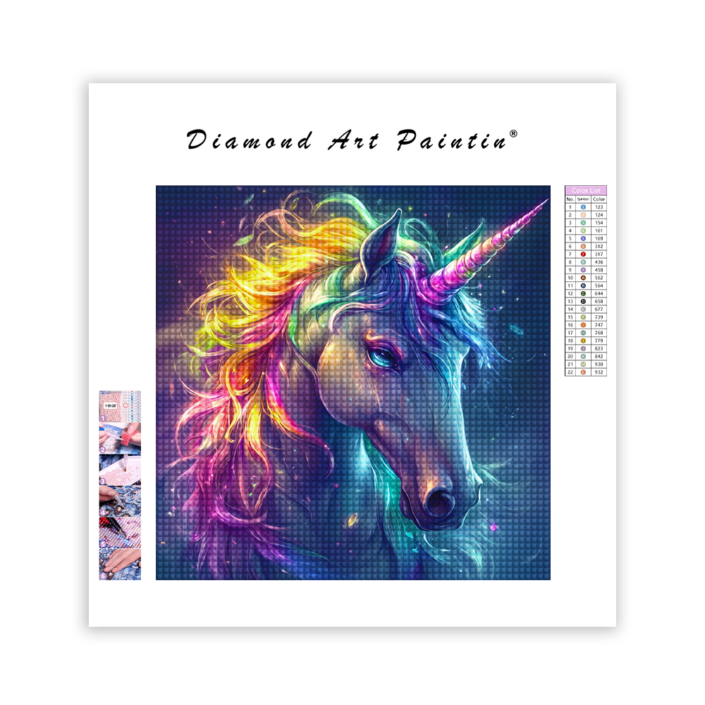 Licorne Majestueuse - Peinture Au Diamant