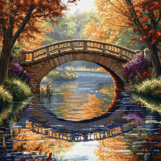 Pont De Pierre Classique - Peinture Au Diamant