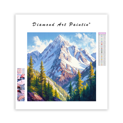 Montagne Couverte De Neige - Peinture Au Diamant