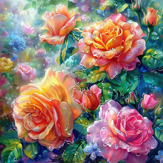 Rose De RoséE - Peinture Au Diamant