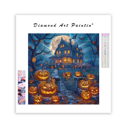 ChâTeau De Citrouille D'Halloween - Peinture Au Diamant