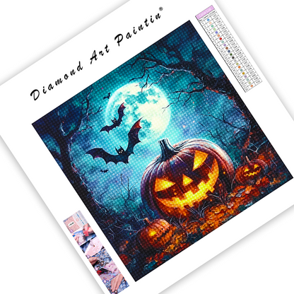 Jack Lantern Au Premier Plan - Peinture Au Diamant