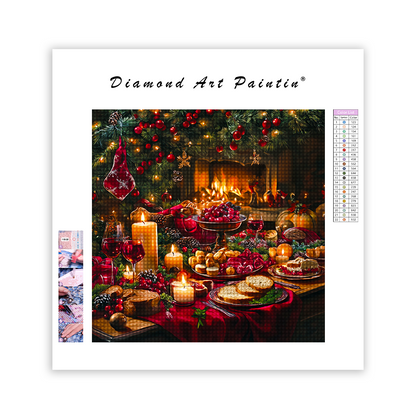 DîNer De NoëL - Peinture Au Diamant