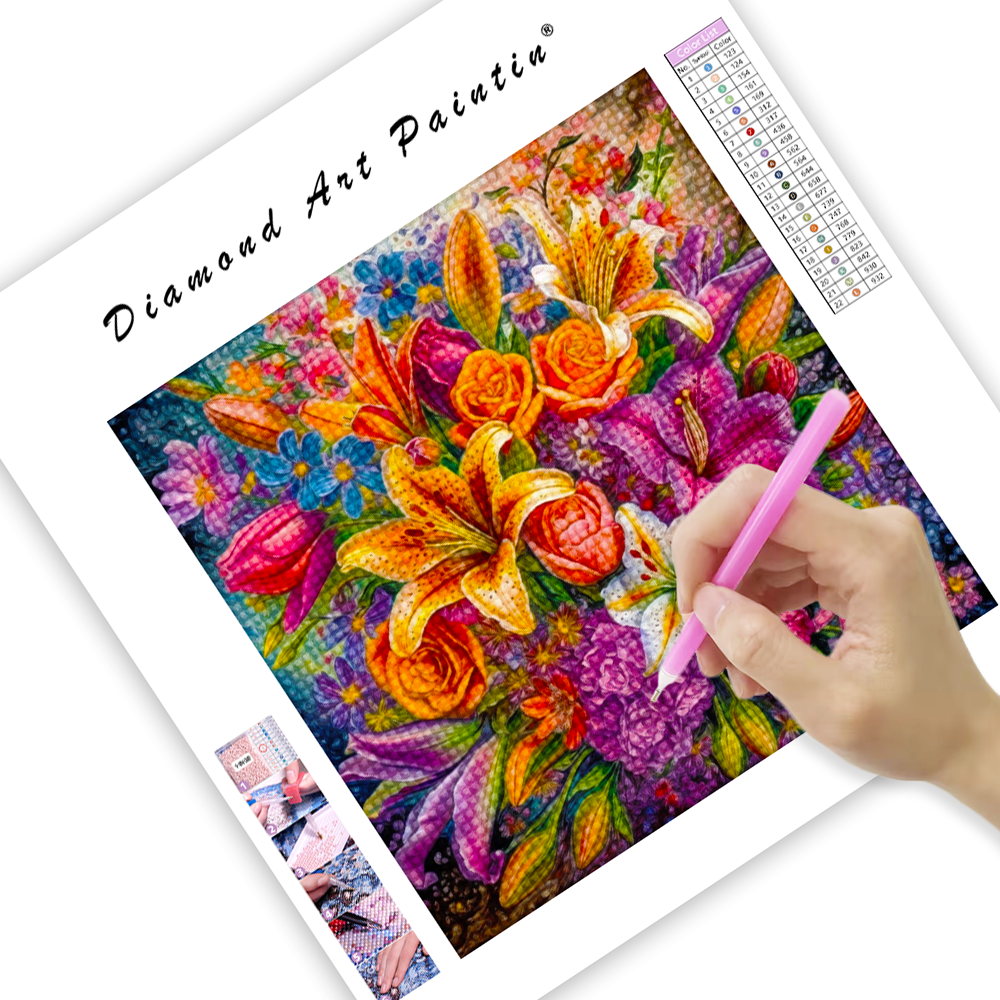 Floral - Peinture Au Diamant