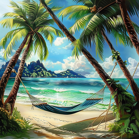 Hamac De Plage Relaxant - Peinture Au Diamant