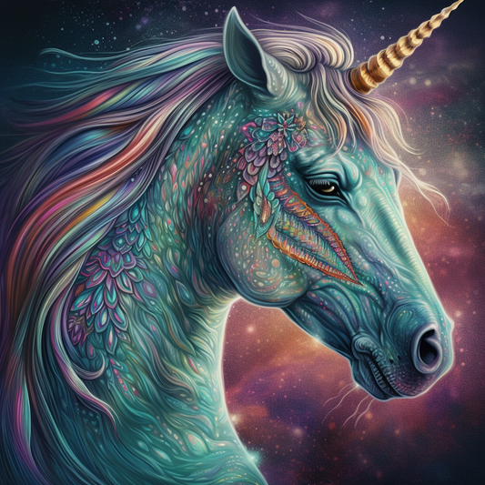 Licorne Mystique - Peinture Au Diamant