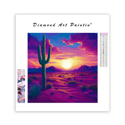 DéSert Vibrant Aux Soleils - Peinture Au Diamant