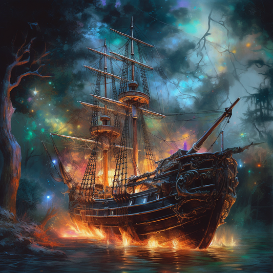 Bateau Pirate Fantomatique - Peinture Au Diamant