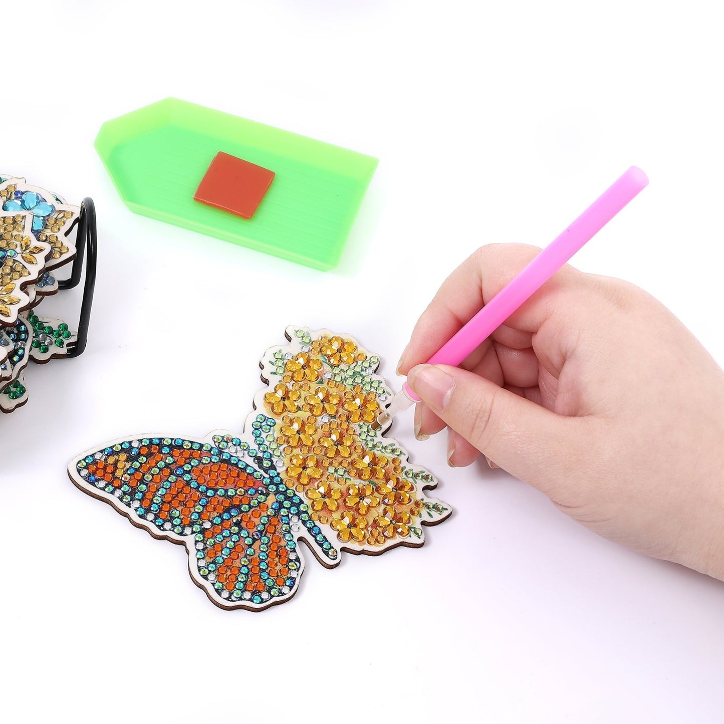 Papillon Diy - Dessous De Verre En Diamant