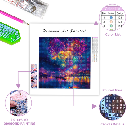 Ciel Nocturne Vibrant Rempli - Peinture Au Diamant