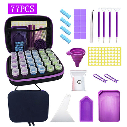 Kit De Peinture Diamant, 60 Bouteilles, Sac à Main, Ensemble De Stylos à Points Multifonctionnels