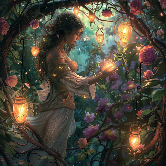 Princesse Dans Le Jardin - Peinture Au Diamant