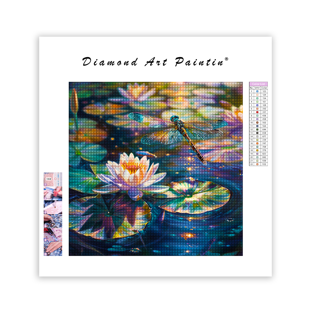 Au Bord De L'Étang - Peinture Au Diamant