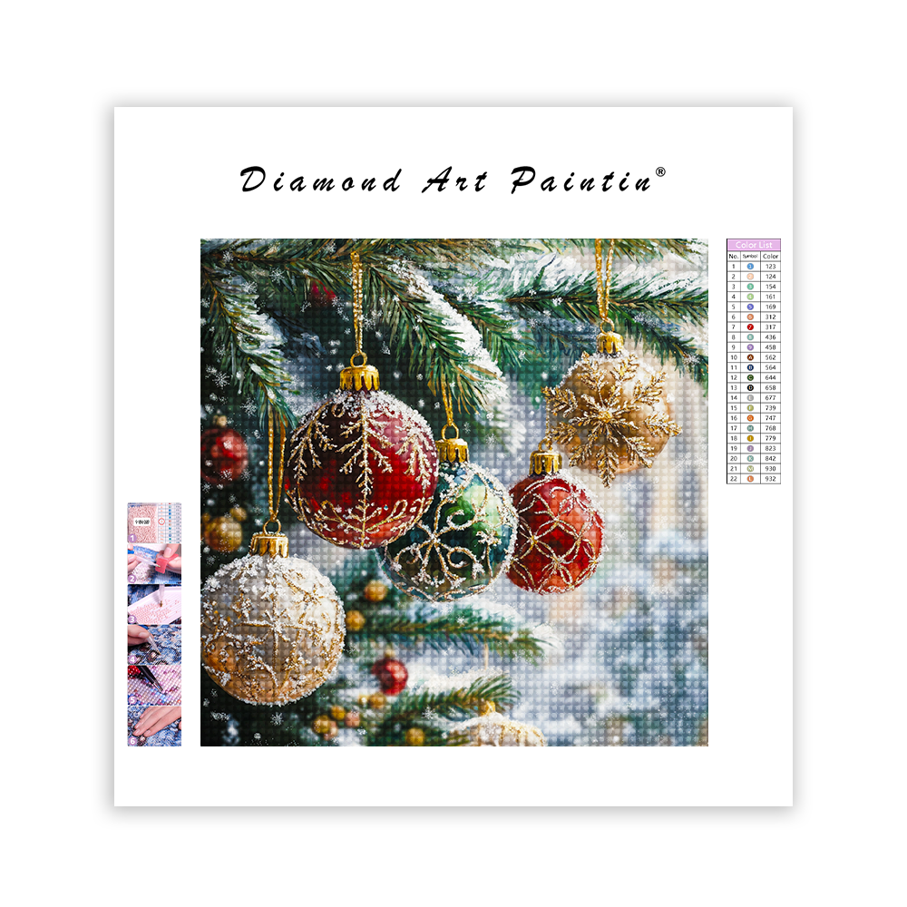 Flocons De Neige Et Ornements De NoëL - Peinture Au Diamant