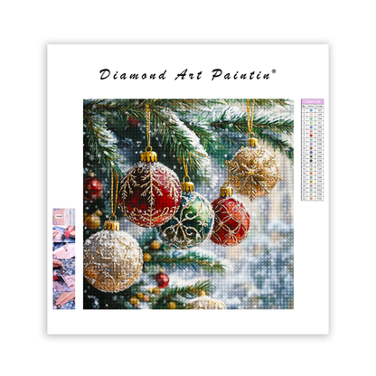 Flocons De Neige Et Ornements De NoëL - Peinture Au Diamant