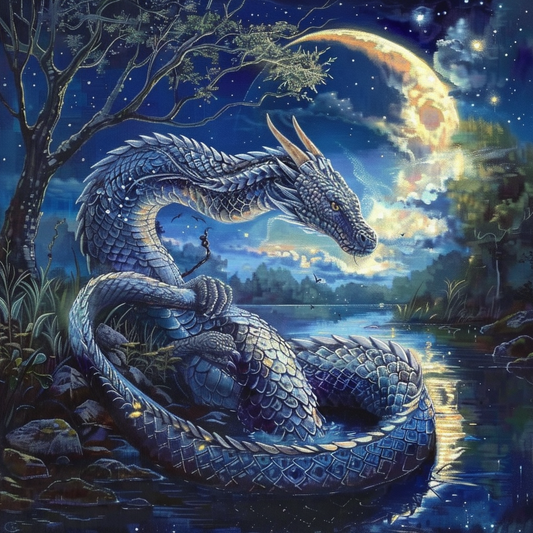 Majestueux Dragon DéTaillé - Peinture Au Diamant