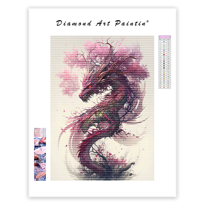 Dragon Sakura - Peinture Au Diamant