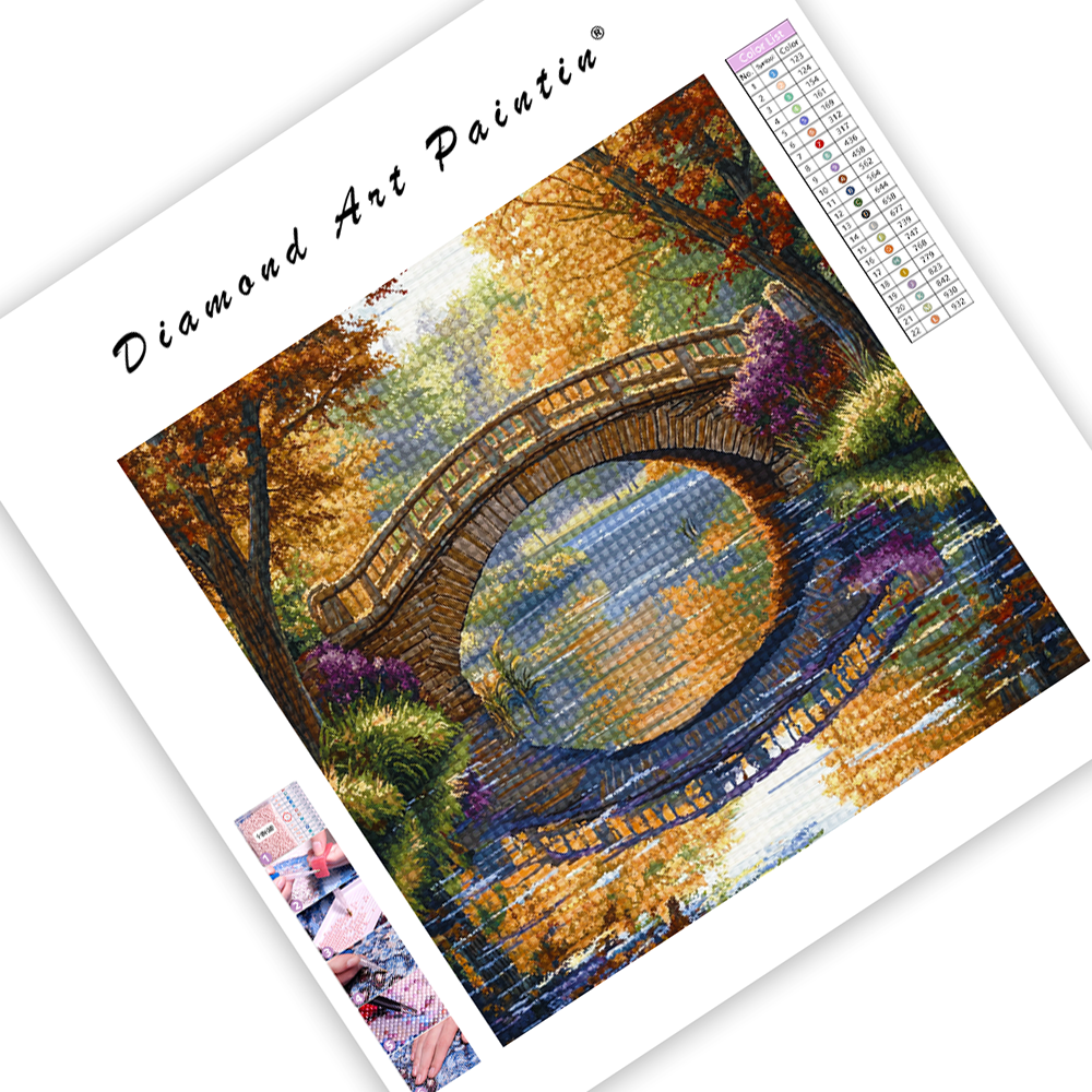 Pont De Pierre Classique - Peinture Au Diamant