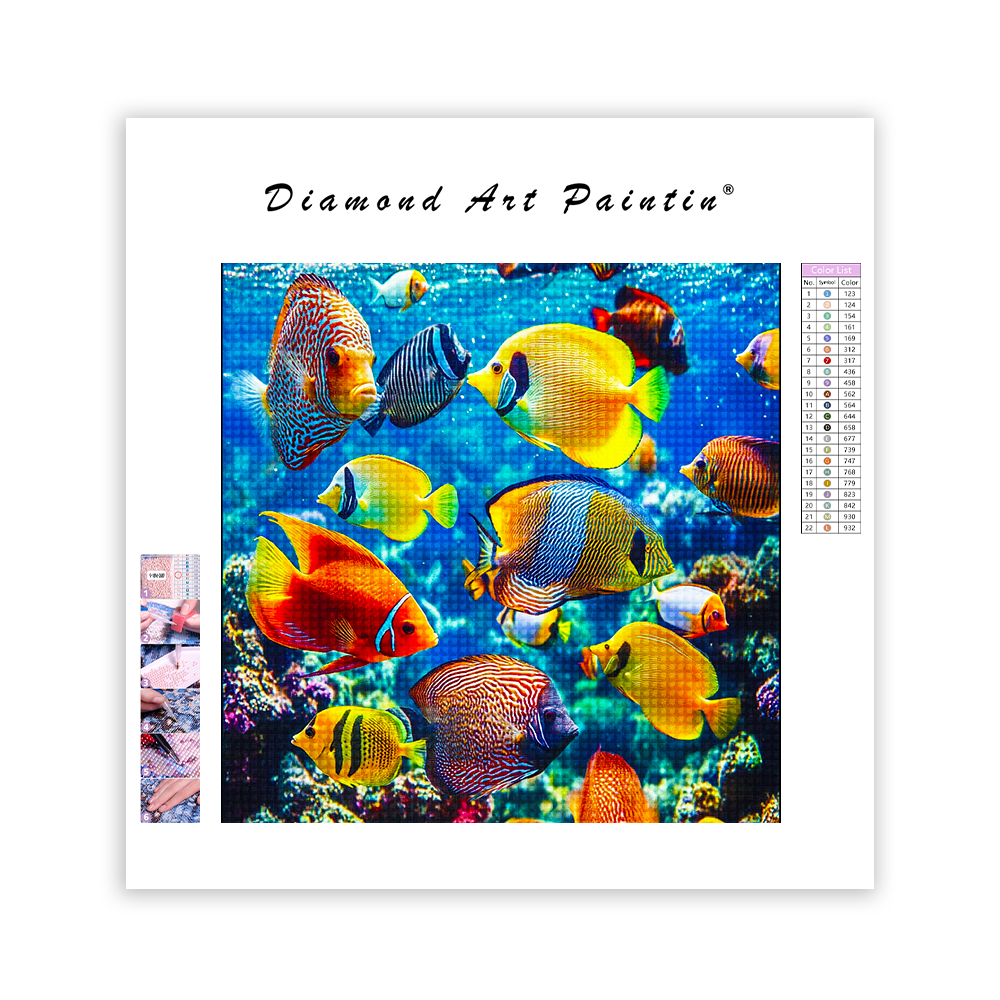 Poisson Tropical - Peinture Au Diamant