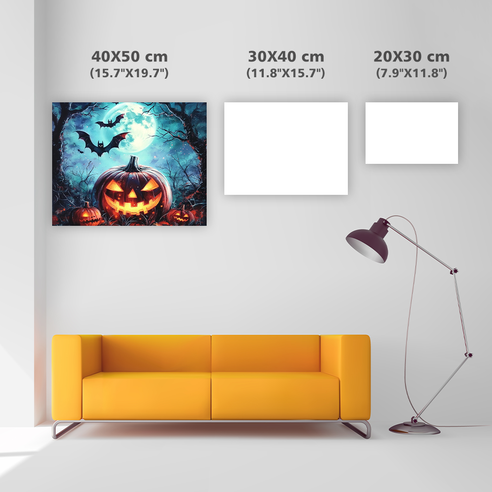 Jack Lantern Au Premier Plan - Peinture Au Diamant