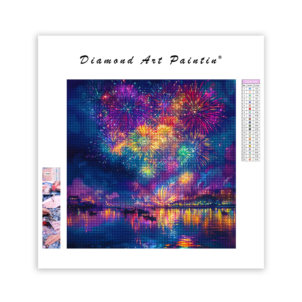 Ciel Nocturne Vibrant Rempli - Peinture Au Diamant