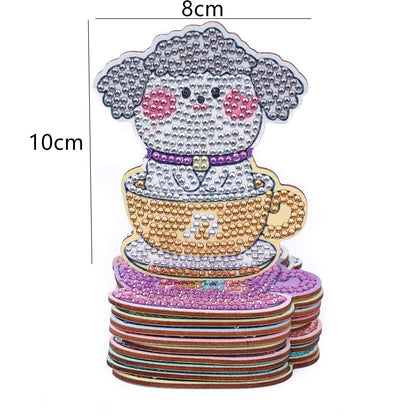 Chien Tasse à Thé Bricolage - Dessous De Verre En Diamant