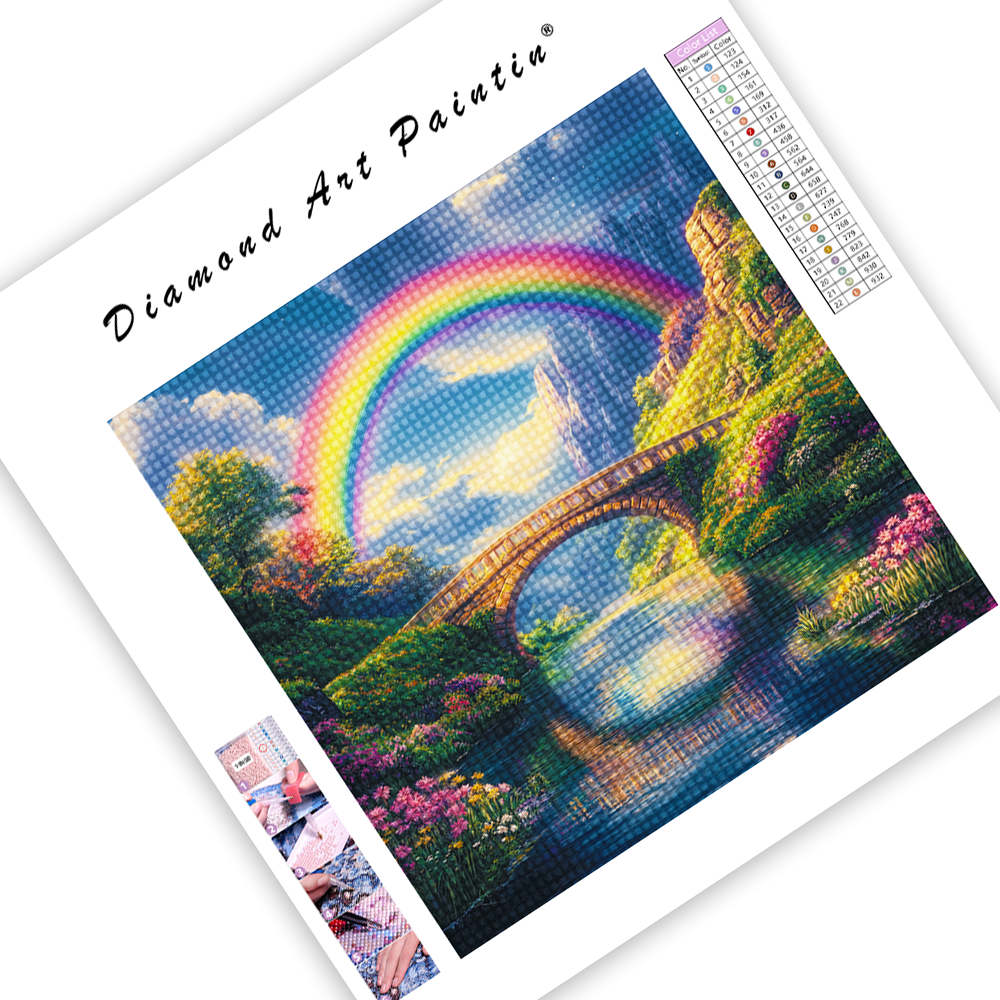 Arc-En-Ciel Vibrant - Peinture Au Diamant