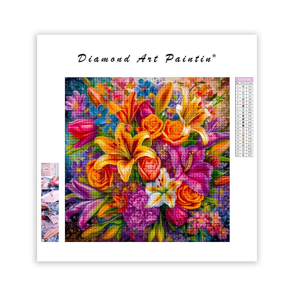 Floral - Peinture Au Diamant