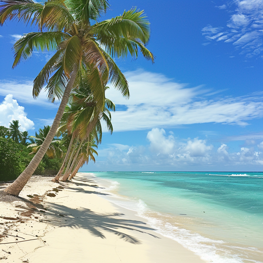 Palmiers Sur La Plage Tropicale - Peinture Au Diamant