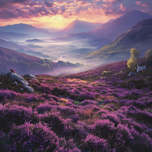 Paysage Violet - Peinture Au Diamant