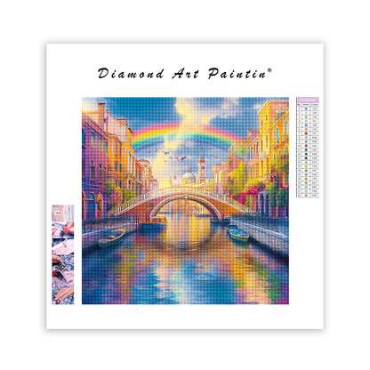 RivièRe De La Ville AniméE - Peinture Au Diamant