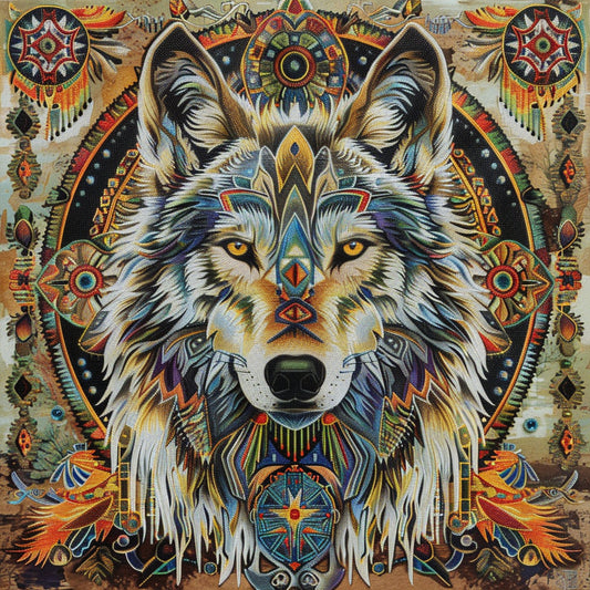 Peinture Diamant Totem Loup