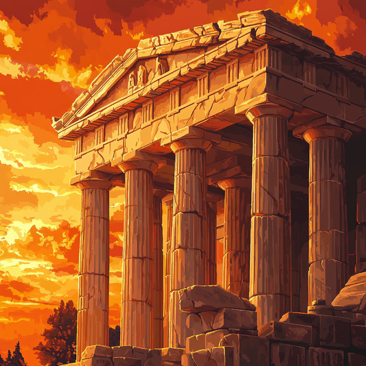 Temple Grec - Peinture Au Diamant