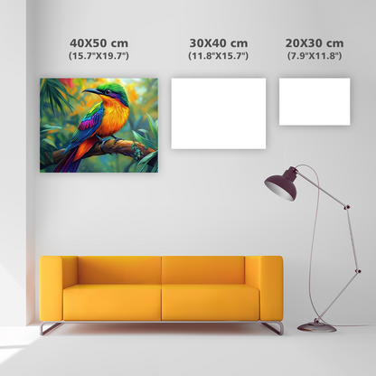 Oiseau Tropical Vibrant - Peinture Au Diamant