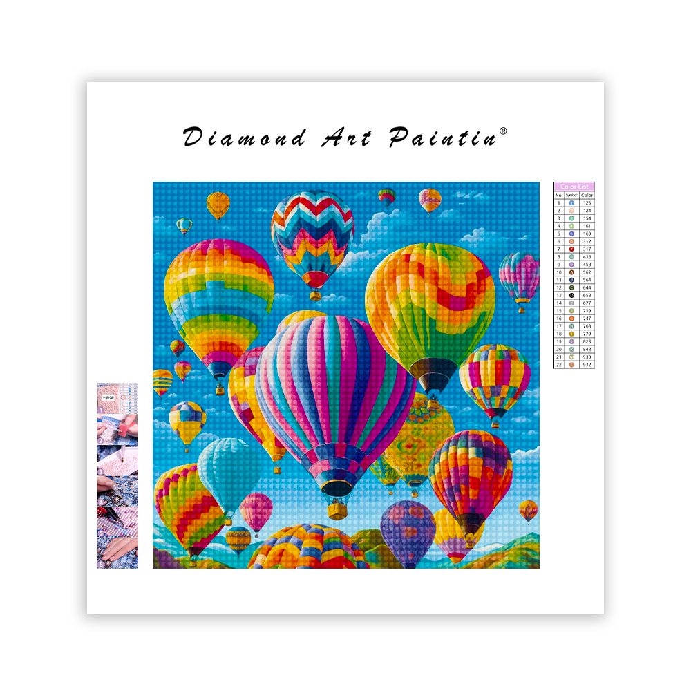 Ballons Flottants - Peinture Au Diamant