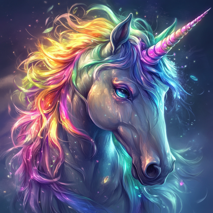 Licorne Majestueuse - Peinture Au Diamant