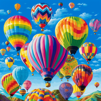 Ballons Flottants - Peinture Au Diamant