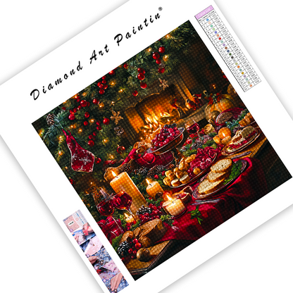 DîNer De NoëL - Peinture Au Diamant