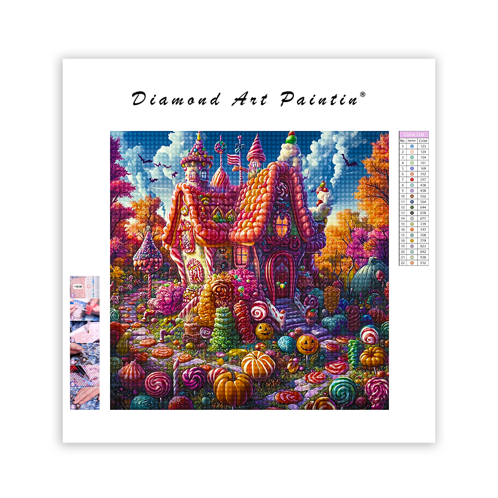 Maison De Bonbons Fantaisiste - Peinture Au Diamant